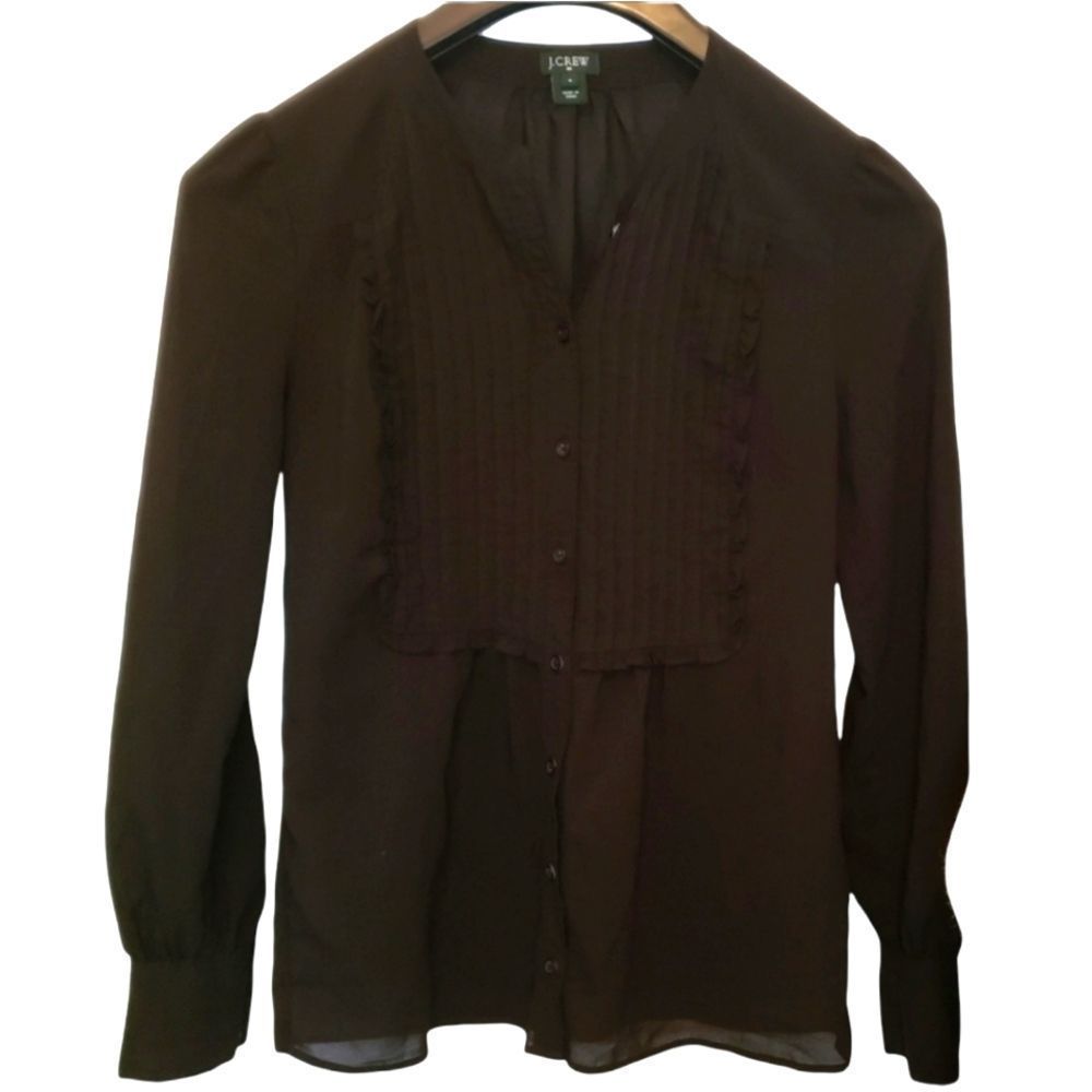 J. Crew Black Button-up Blouse